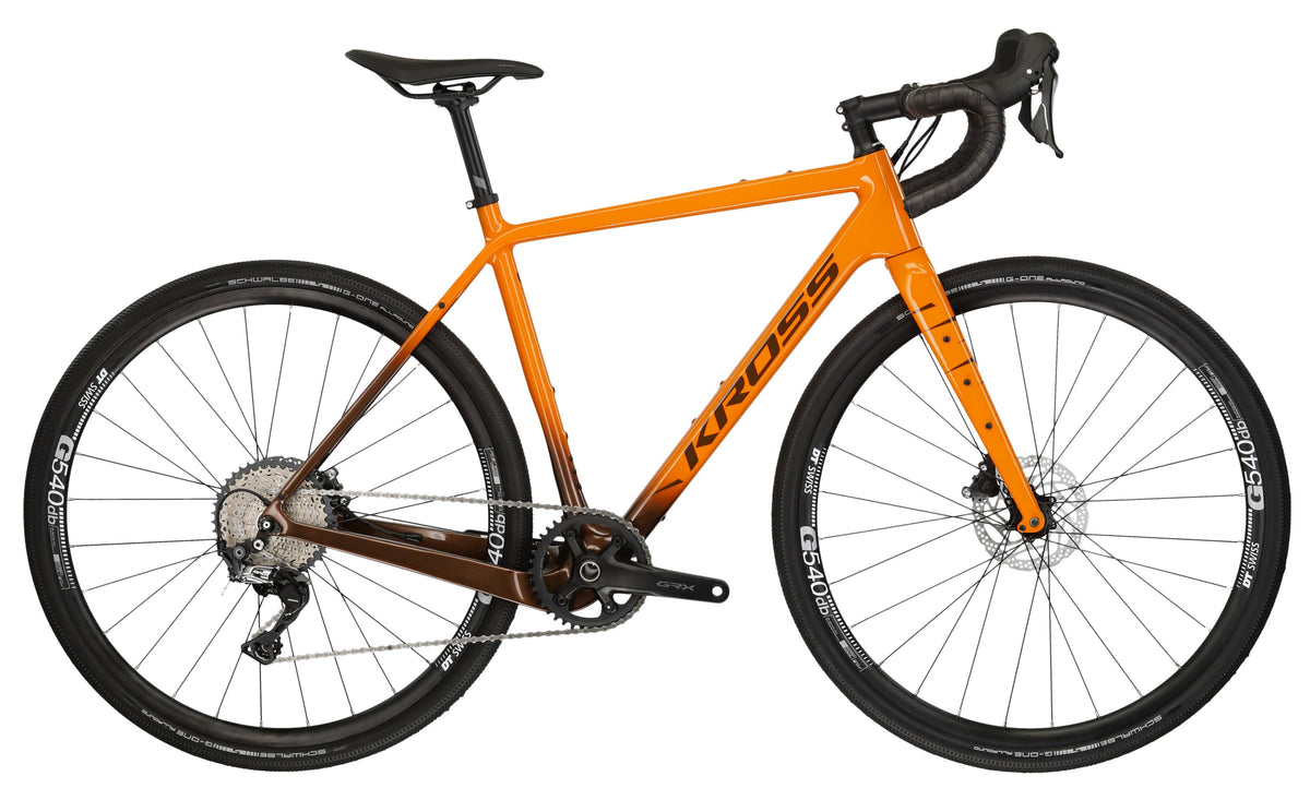 Bicicleta gravel Kross Esker 7.0 2024 orange brown – vista lateral