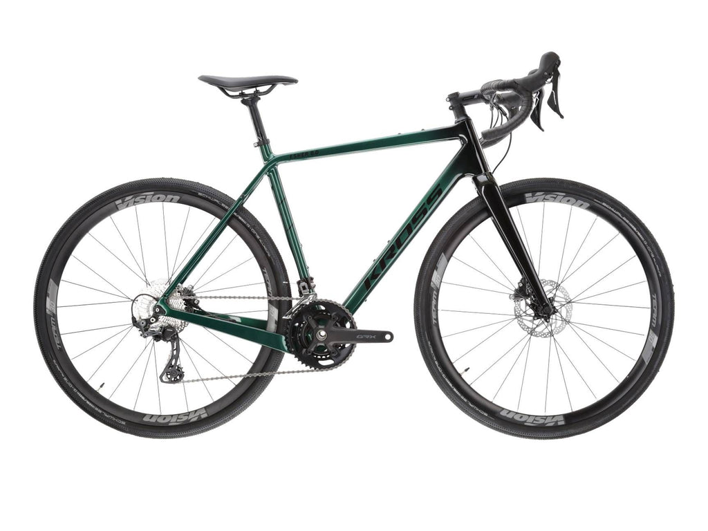 Bicicleta gravel Kross Esker 8.0 2023 green black – vista lateral