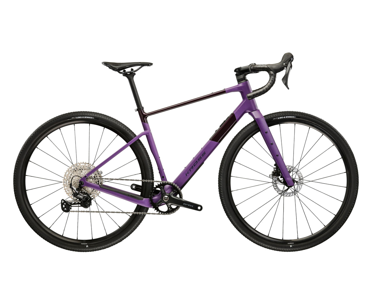 Bicicleta gravel Kross Esker ADV 1.0 2026 violet – vista lateral