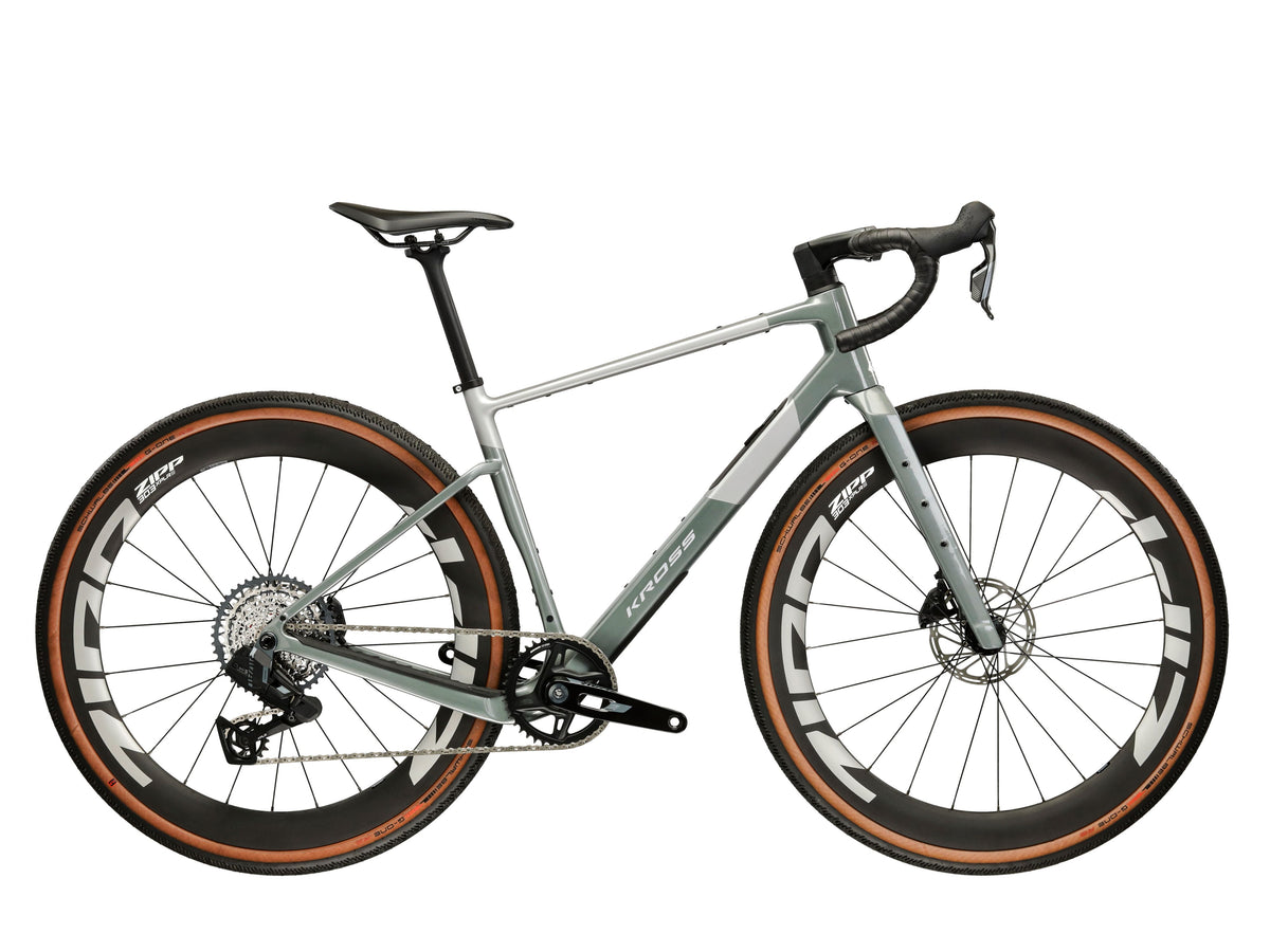 Bicicleta gravel Kross Esker ADV 3.0 2026 grey silver – vista lateral