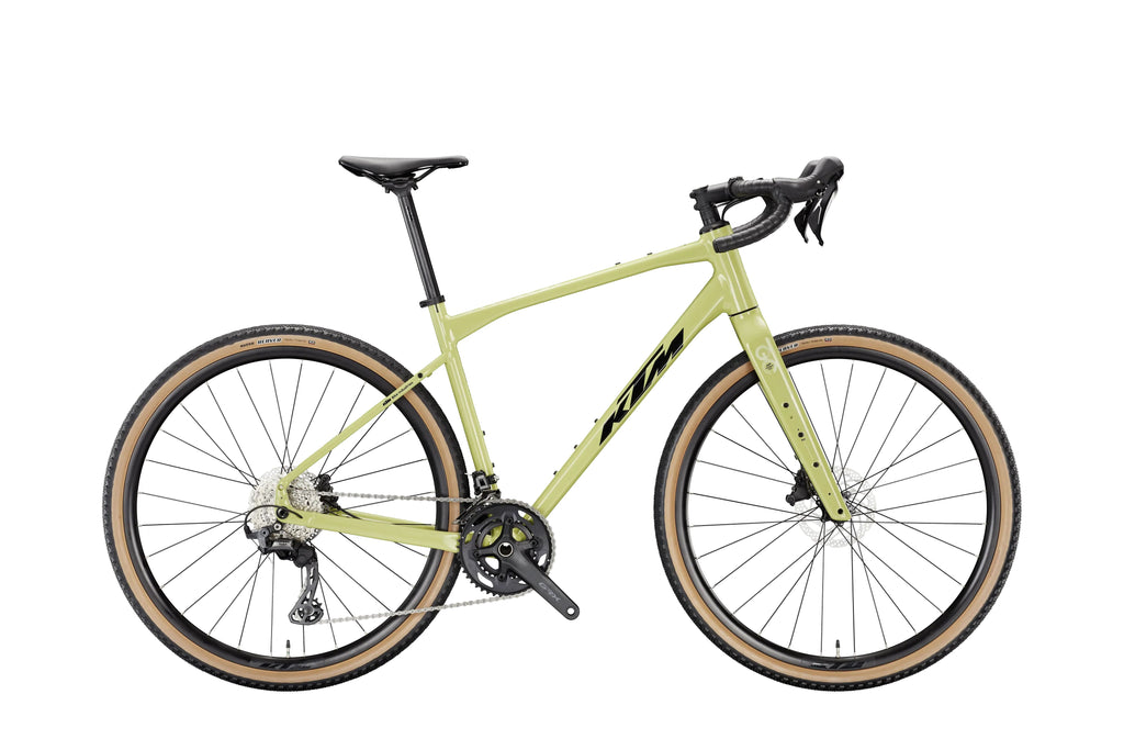 Bicicleta gravel KTM Gravelator 10 2026 keen green – vista lateral