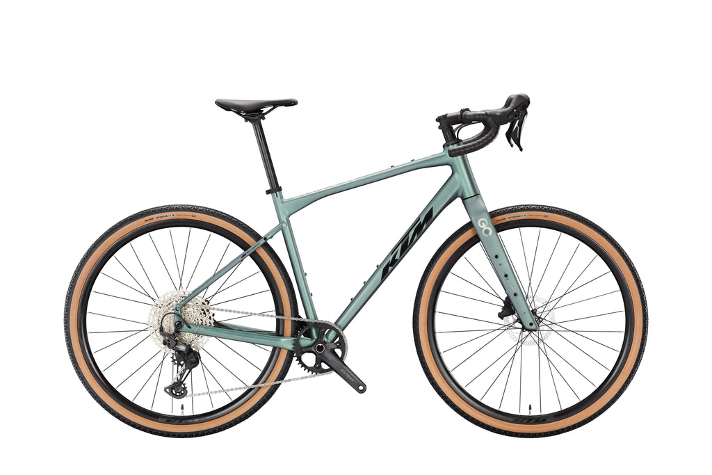 Bicicleta gravel KTM Gravelator 15 2026 bright teal matt – vista lateral