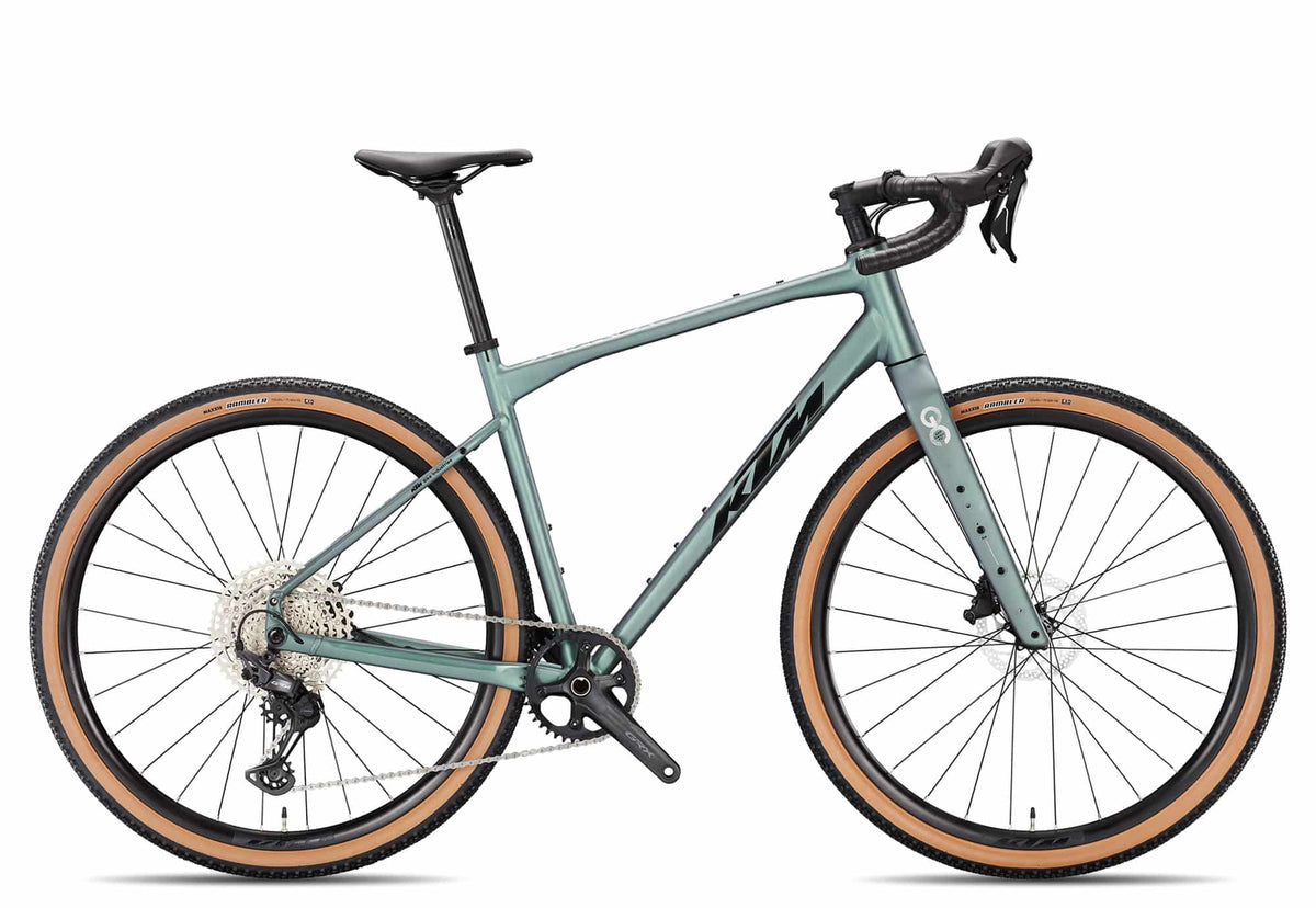Bicicleta gravel KTM Gravelator 15 2026 bright teal matt – vista lateral