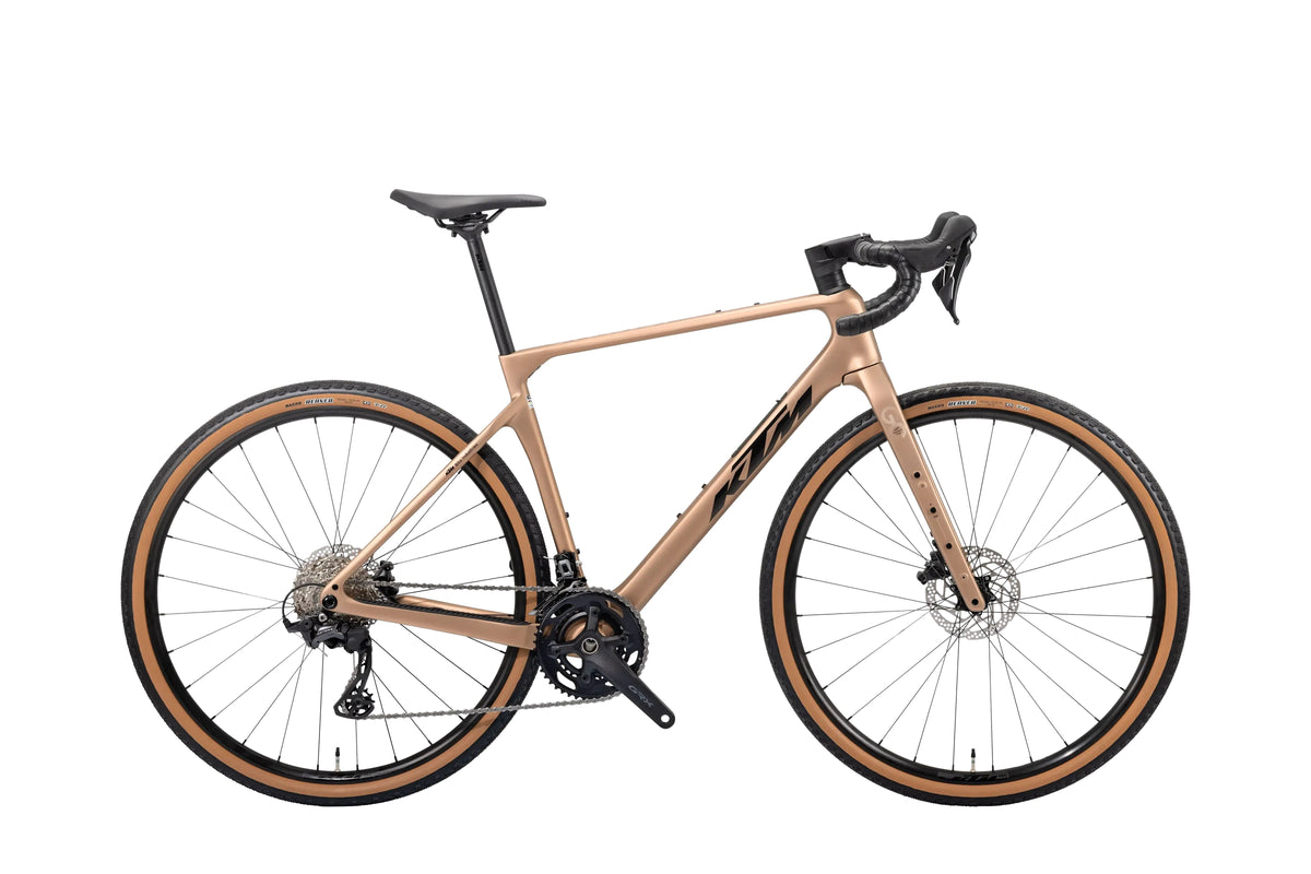 Bicicleta gravel KTM Gravelator Pro 2x 2026 muddy matt – vista lateral