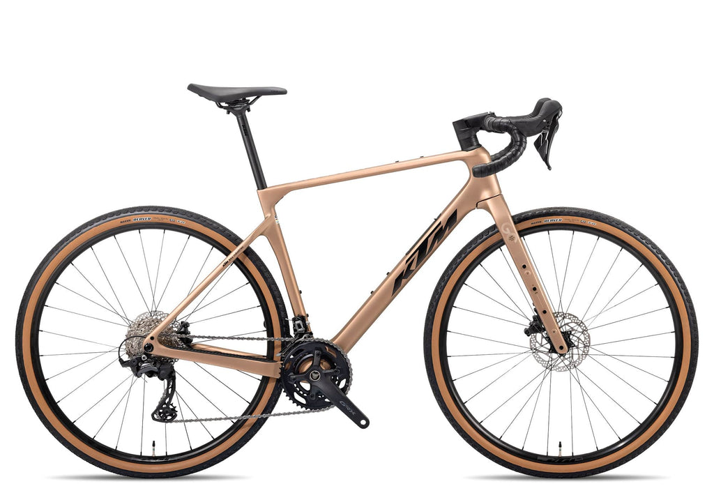 Bicicleta gravel KTM Gravelator Pro 2x 2026 muddy matt – vista lateral