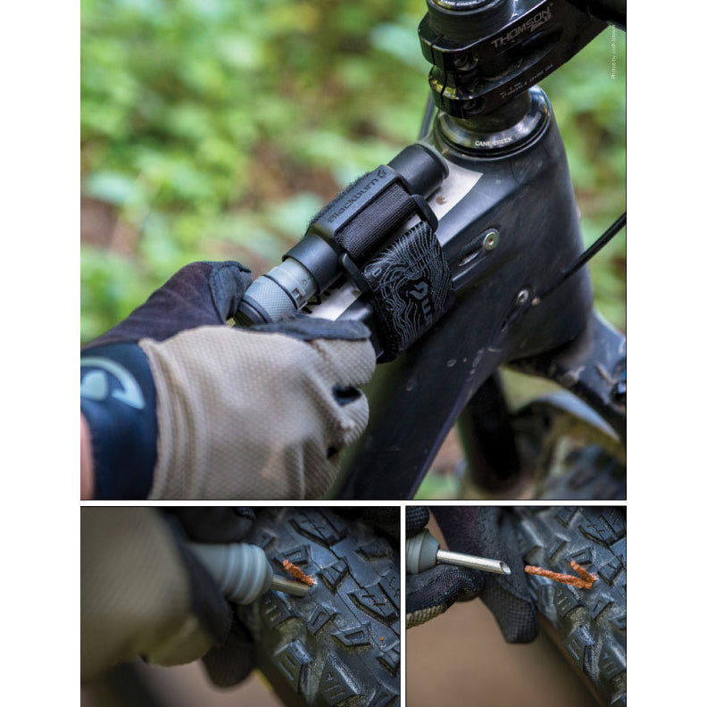 Kit de reparación tubeless Blackburn Plugger negro – funda y correa