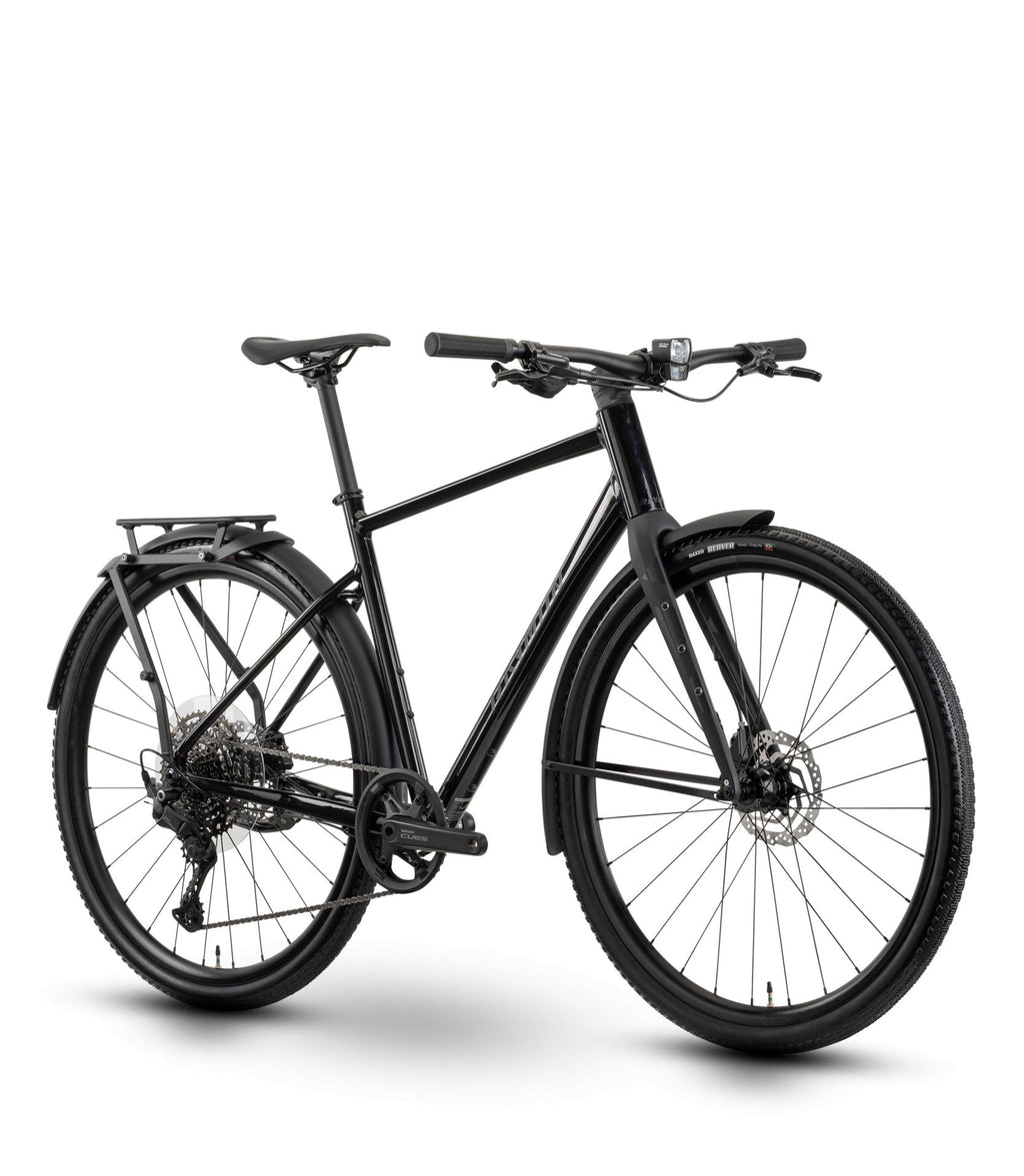 Bicicleta gravel Raymon Territ Comp Commute 2026 black stealth – vista lateral