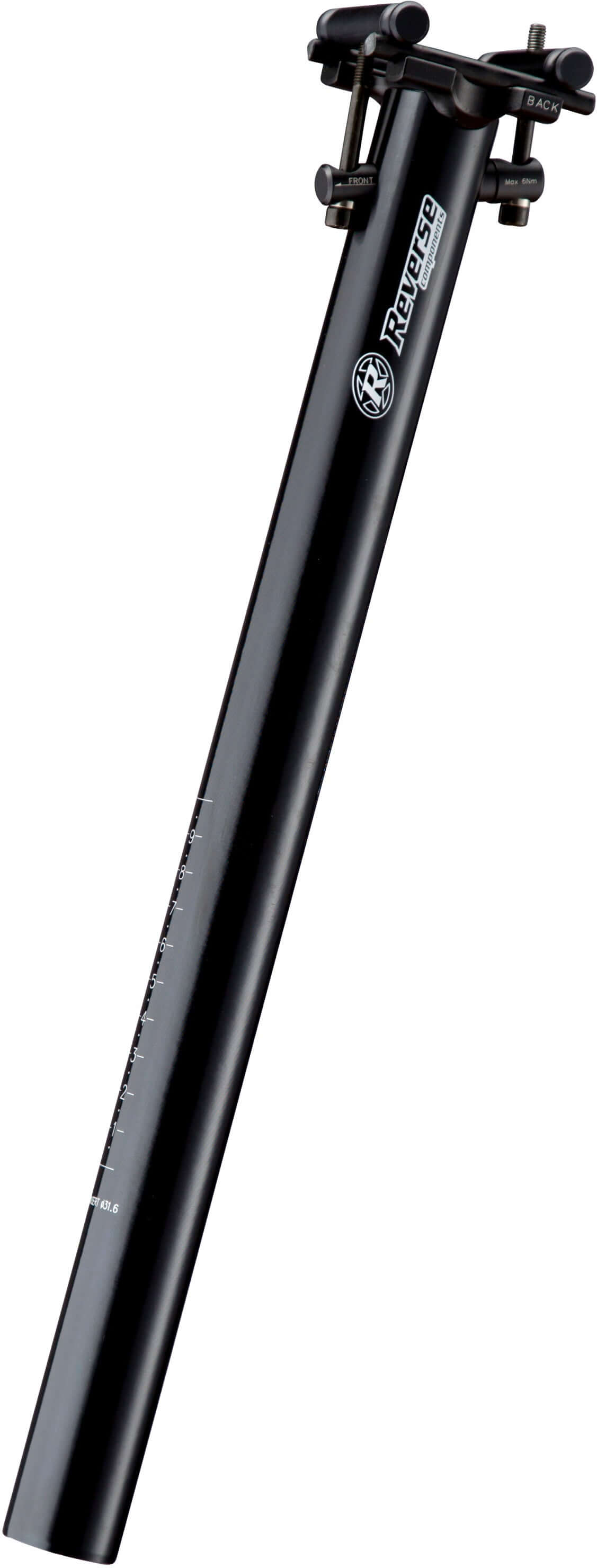 Tija de Aluminio Comp — Ø30,9mm / 400mm / Negro