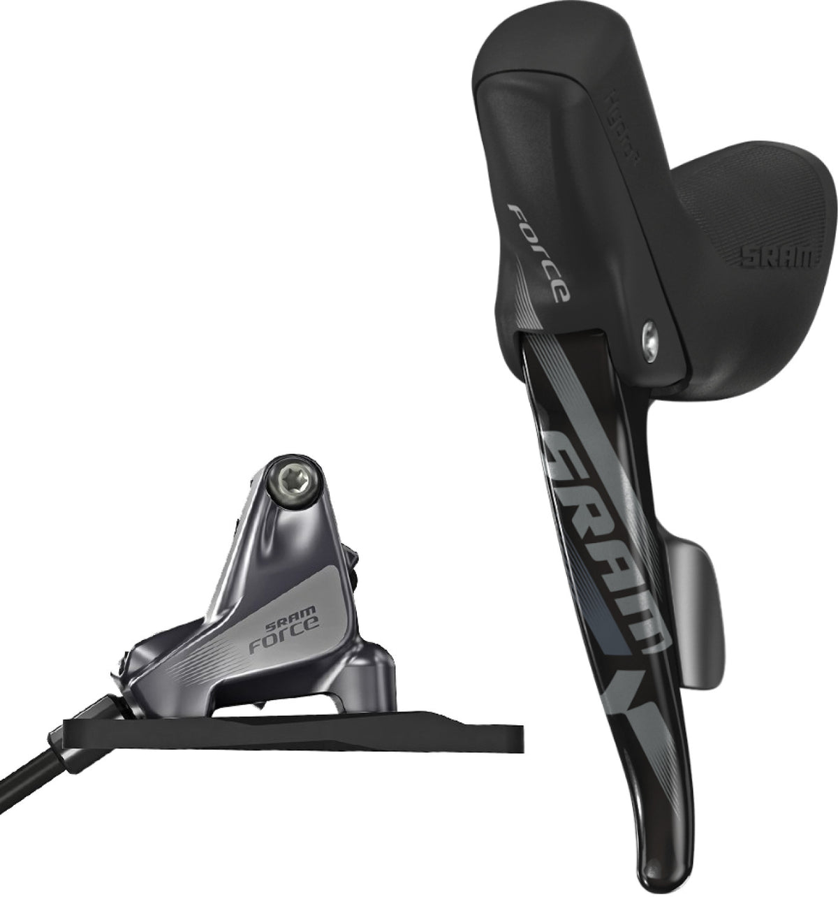 Maneta y freno hidráulico SRAM Force 1 con mando de tija telescópica negro – vista principal