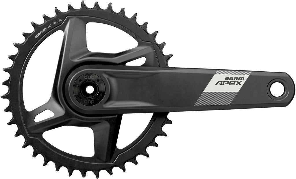Bielas SRAM Apex 1 Wide 12v negro – vista trasera