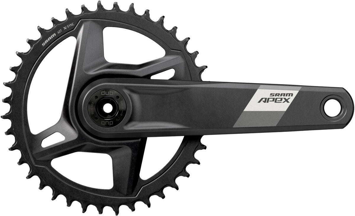 Bielas SRAM Apex 1 Wide 12v negro – vista trasera
