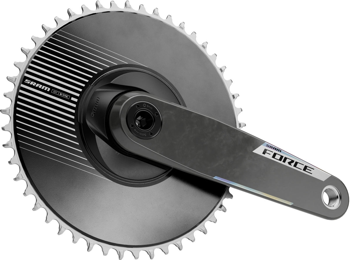 Bielas SRAM Force AXS E1 Aero 1x 50T DUB negro – vista trasera