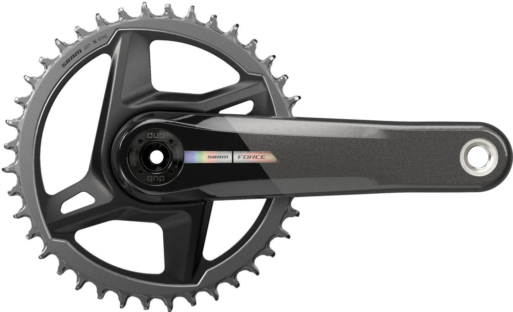 Bielas SRAM Force AXS Iridescent DUB tornasolado – vista lateral