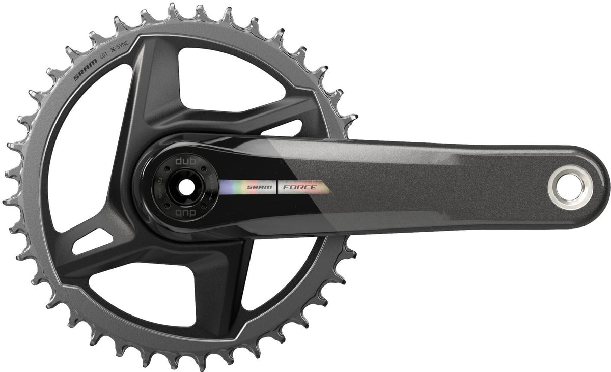 Bielas SRAM Force AXS Iridescent DUB tornasolado – vista lateral