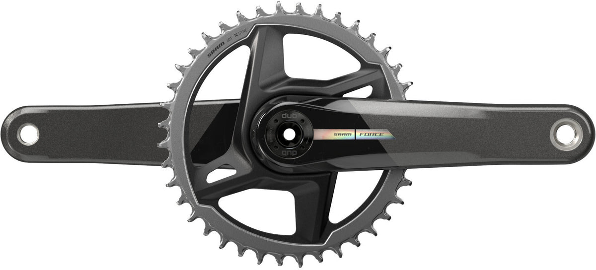 Bielas SRAM Force AXS Iridescent DUB tornasolado – detalle