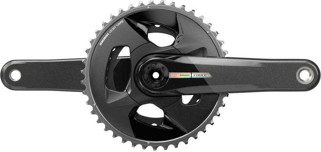 Bielas SRAM Force AXS Wide Iridescent DUB tornasolado – vista trasera