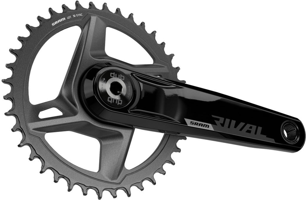 Bielas SRAM Rival 1 Wide 46T DUB negro – vista lateral