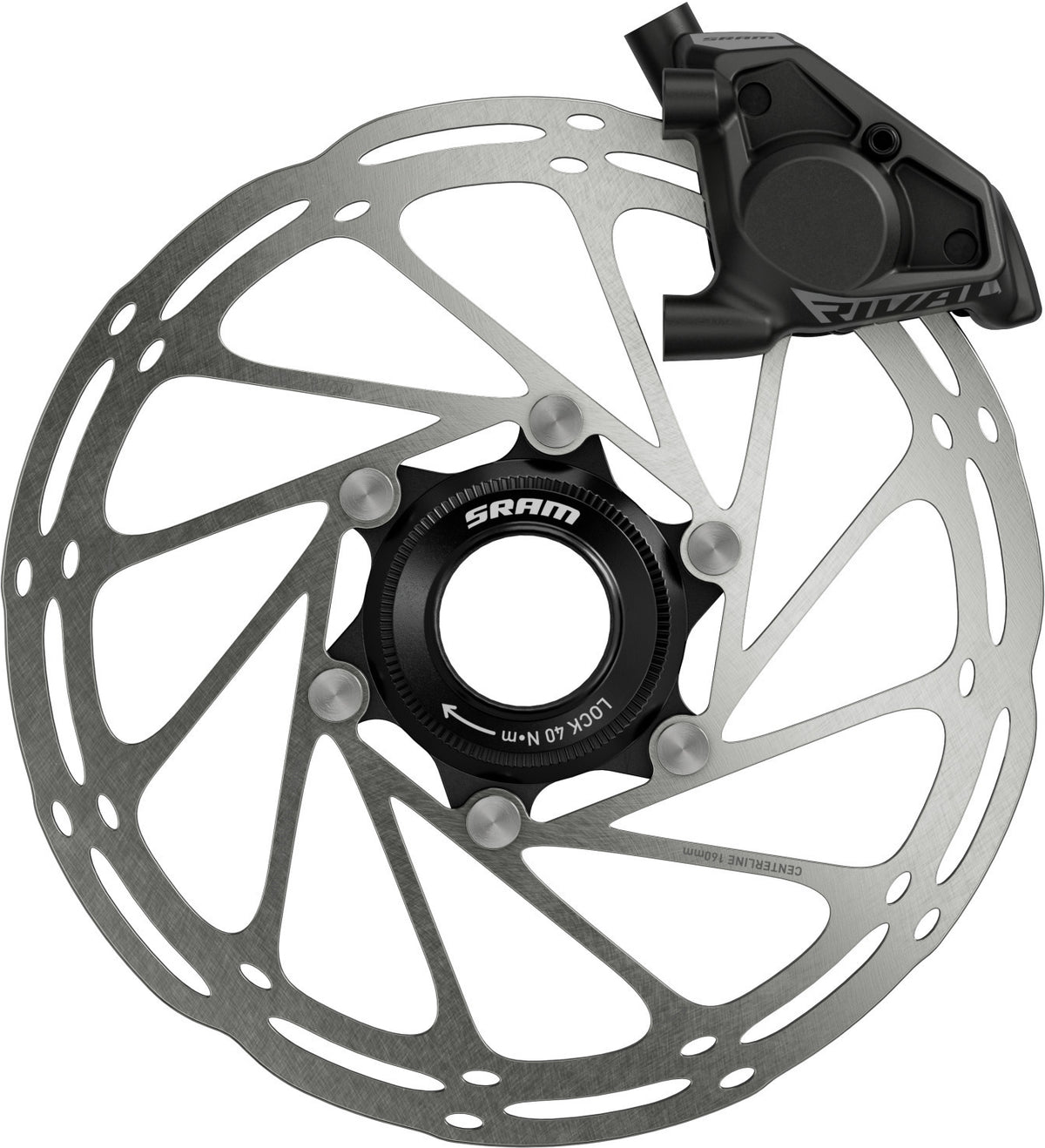 Manetas SRAM Rival AXS E1 con freno hidráulico Flat Mount negro – vista trasera