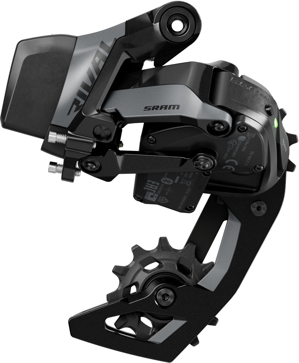 Cambio trasero SRAM Rival AXS E1 12v, max. 36T (sin batería) negro – vista lateral