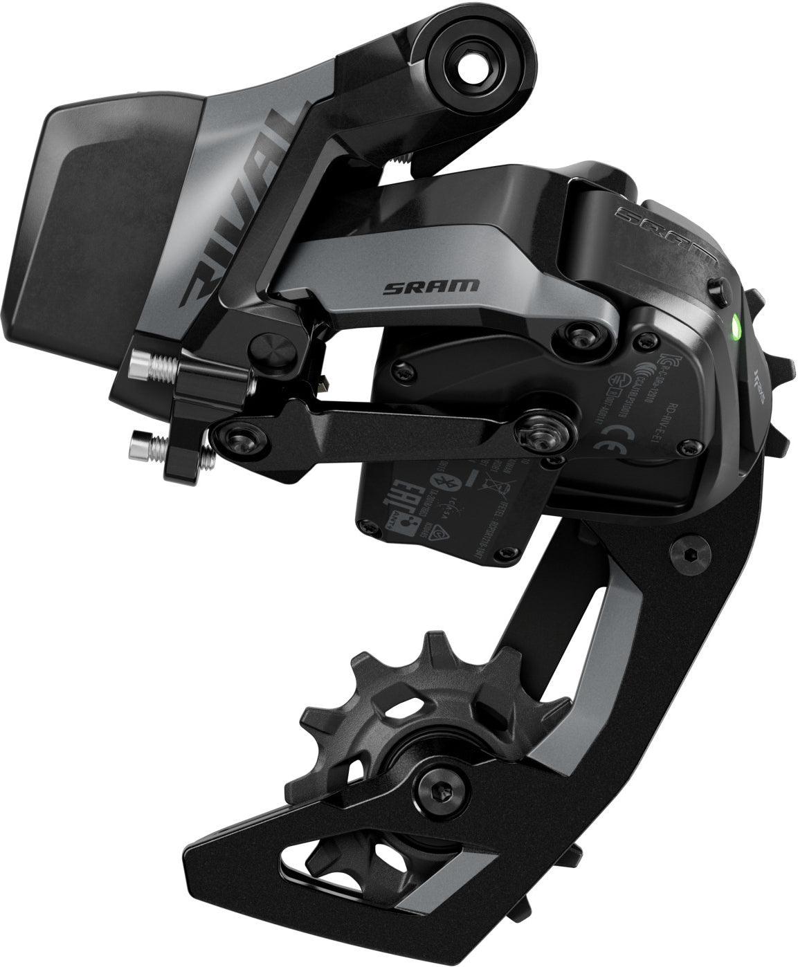 Cambio trasero SRAM Rival AXS E1 12v, max. 36T (sin batería) negro – vista lateral