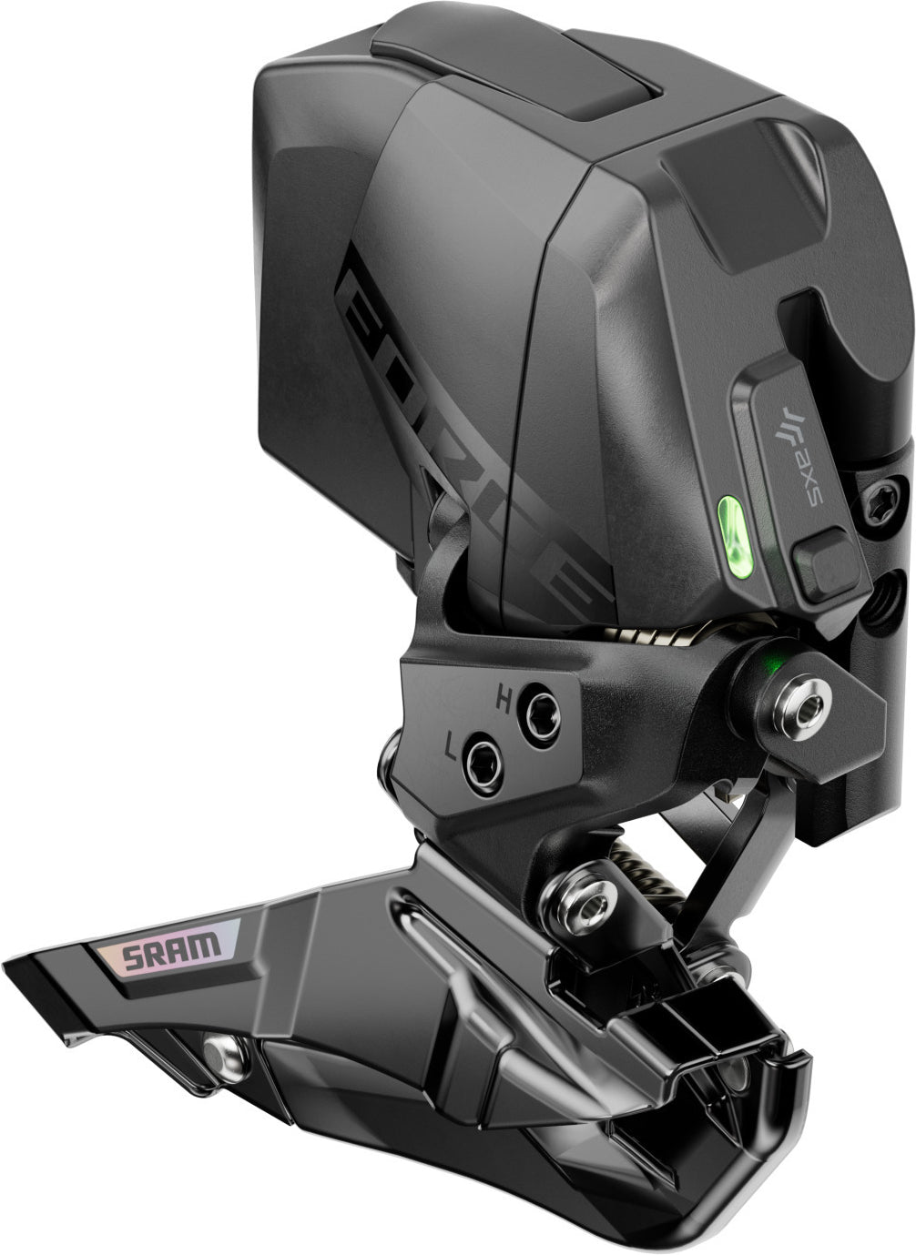 Desviador delantero SRAM Force AXS E1 de soldar (sin batería) negro – vista lateral