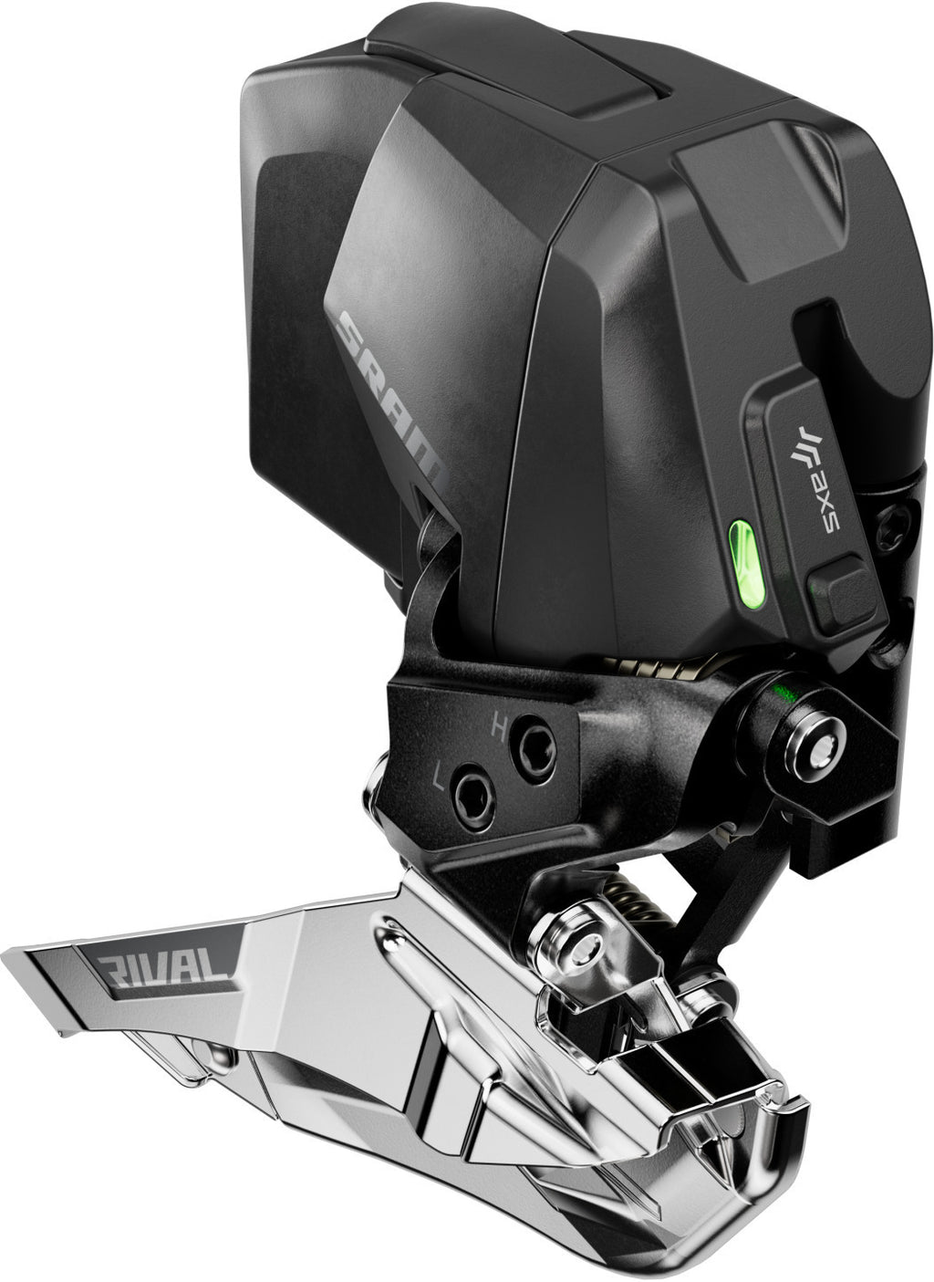 Desviador delantero SRAM Rival AXS E1 de soldar (sin batería) negro – vista lateral