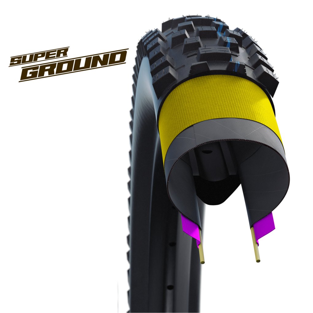 Cubierta Schwalbe Racing Ralph 29 negro – detalle carcasa Super Ground