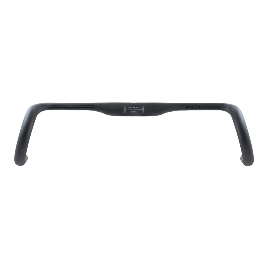 Manillar gravel Deda Elementi Superzero Gravel Alloy negro pulido – vista frontal